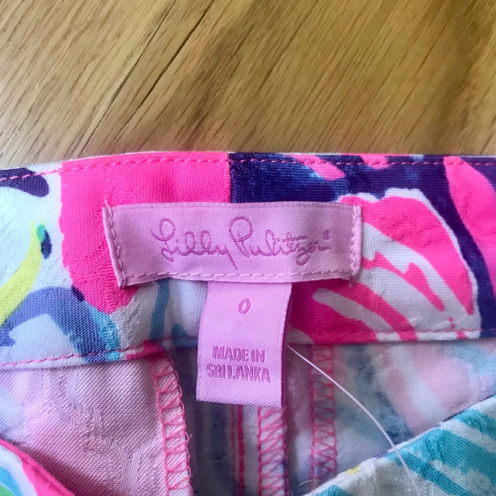 Lilly Pulitzer “Kelly” Skinny Ankle Pants 🌸 “Swept by the Tides” Size 0. NWT - Picture 2 of 6